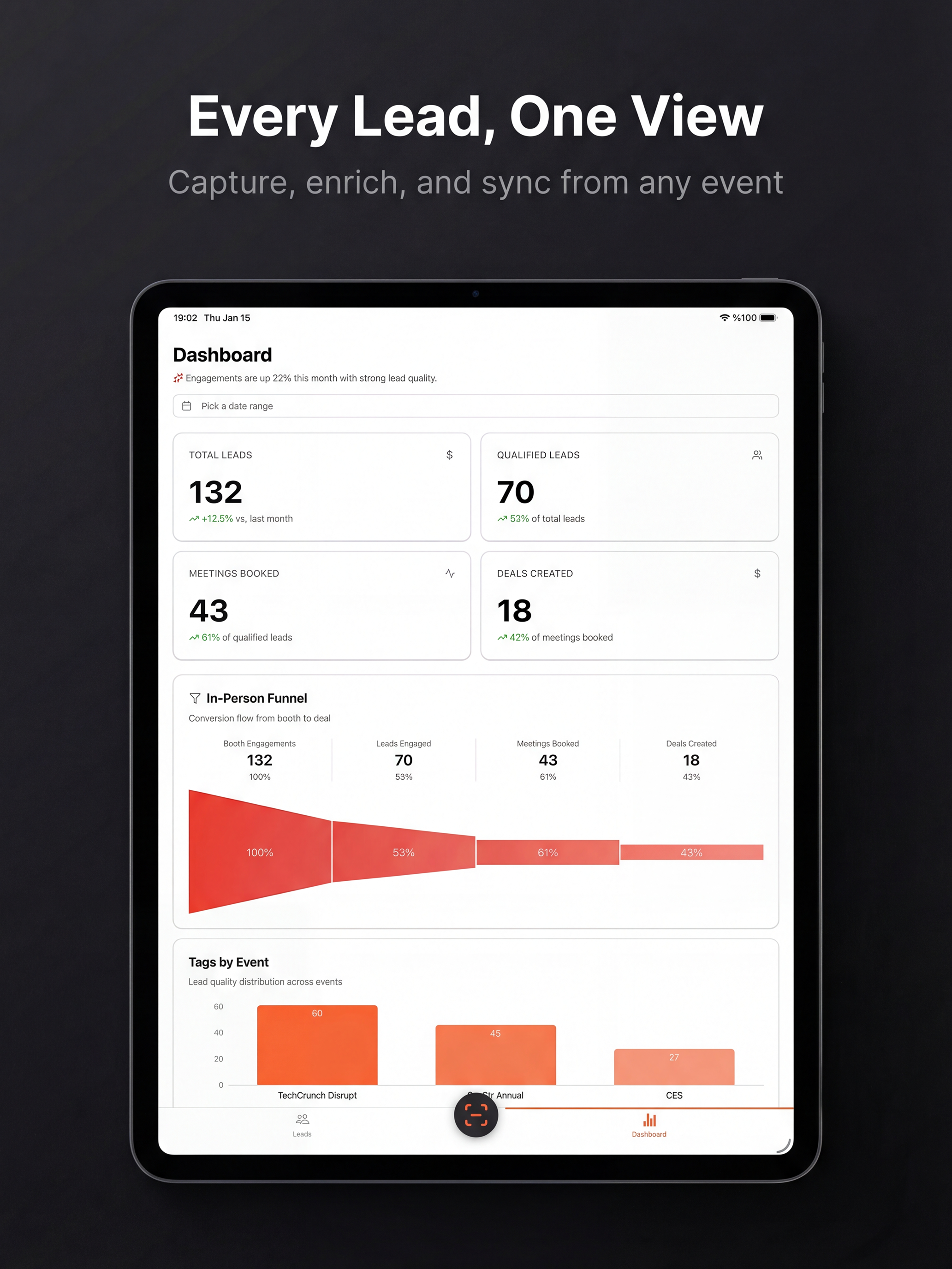 Capture, enrich and sync from any event.